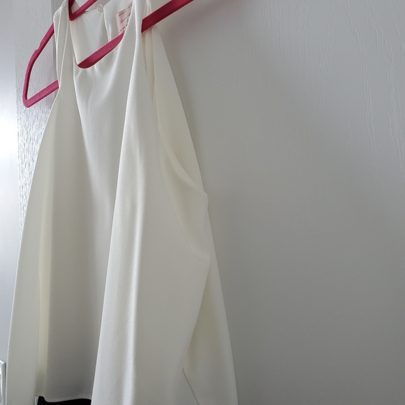 WOMENS WHITE/BLACK HALTER JUMPSUIT - Picture 11 of 12